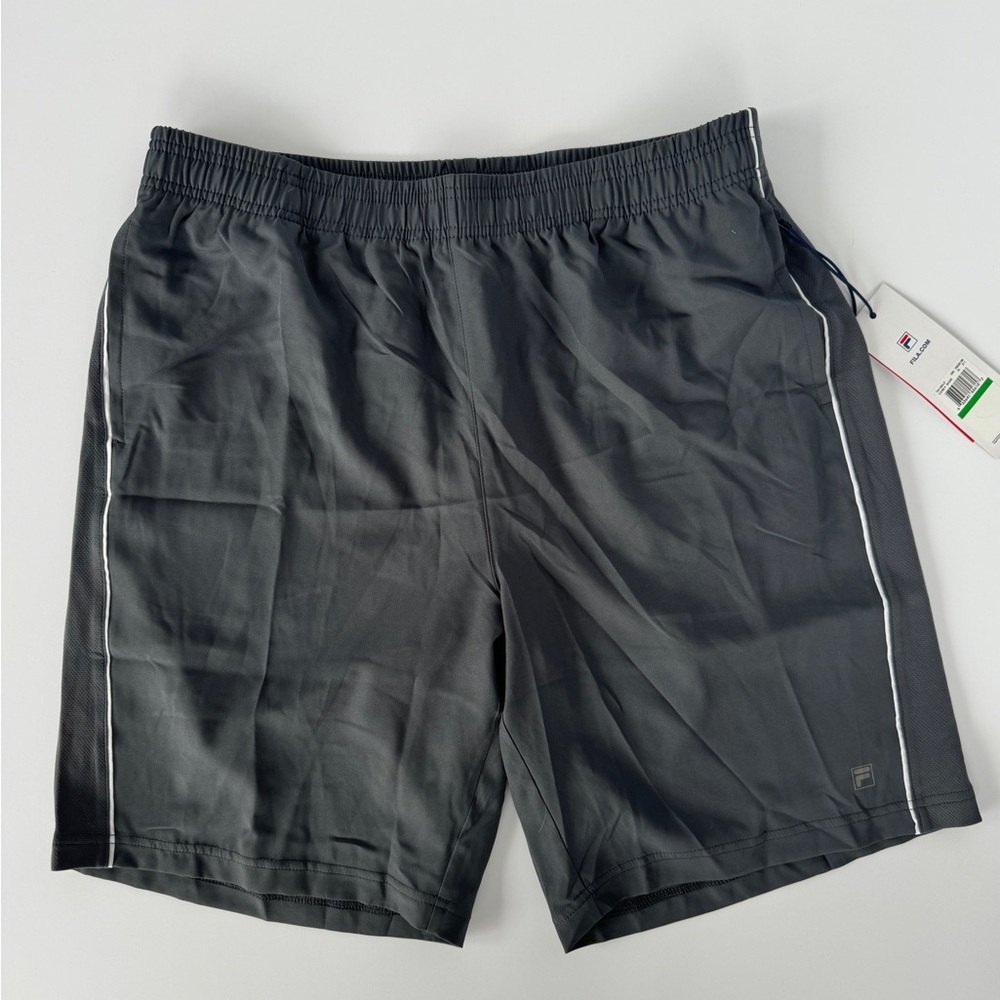 Fila Men's Charcoal Gray Tennis/Pickleball Shorts. Large